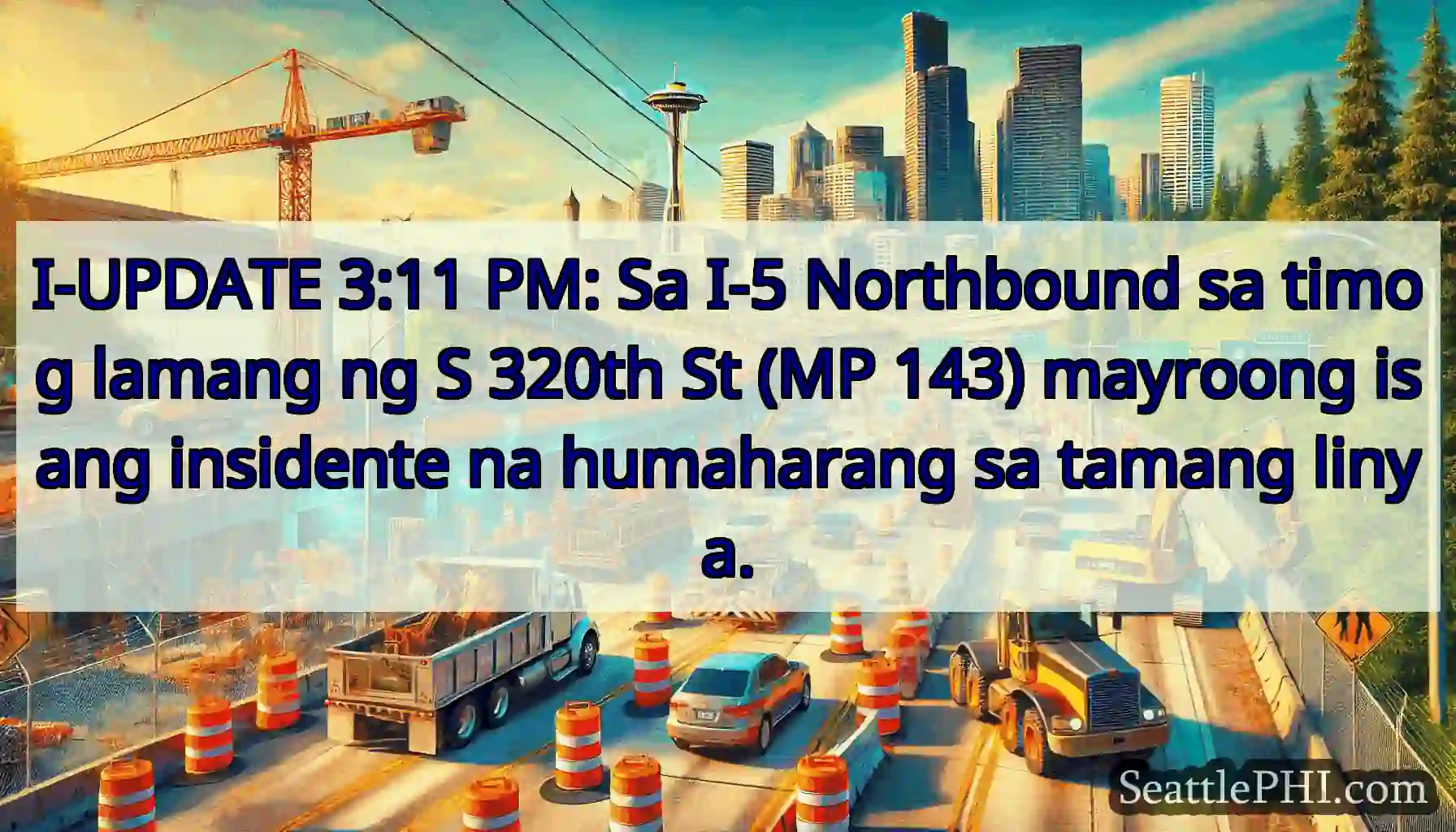 I-UPDATE 3:11 PM: Sa I-5 Northbound sa timog