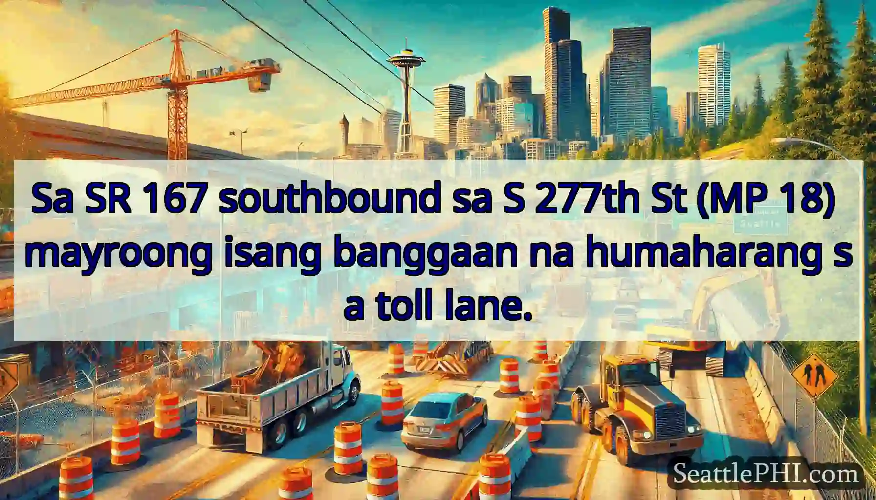 Sa SR 167 southbound sa S 277th St (MP 18)