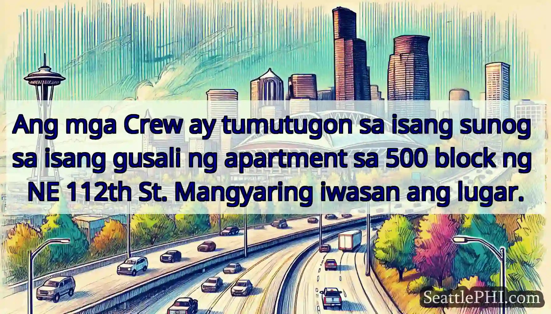 Ang mga Crew ay tumutugon sa isang sunog sa isang