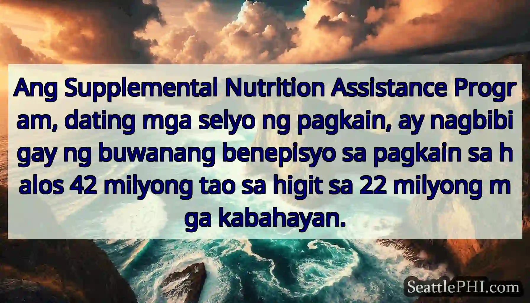 Ang Supplemental Nutrition Assistance Program,