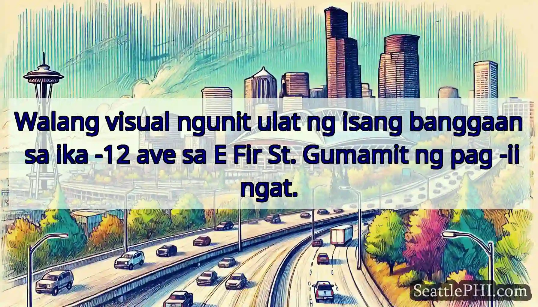 Walang visual ngunit ulat ng isang banggaan sa