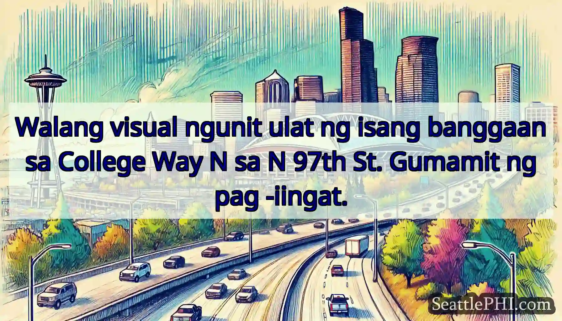 Walang visual ngunit ulat ng isang banggaan sa