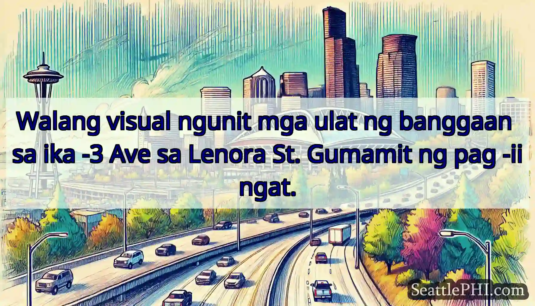 Walang visual ngunit mga ulat ng banggaan sa ika