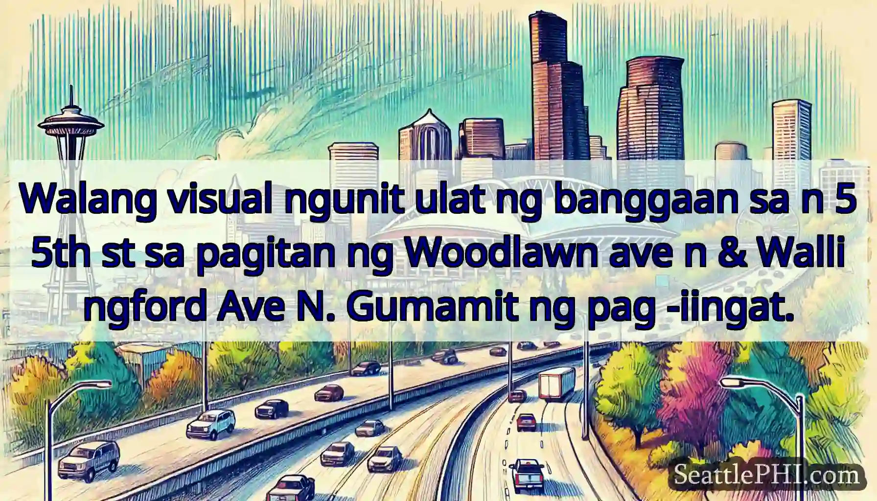 Walang visual ngunit ulat ng banggaan sa n 55th