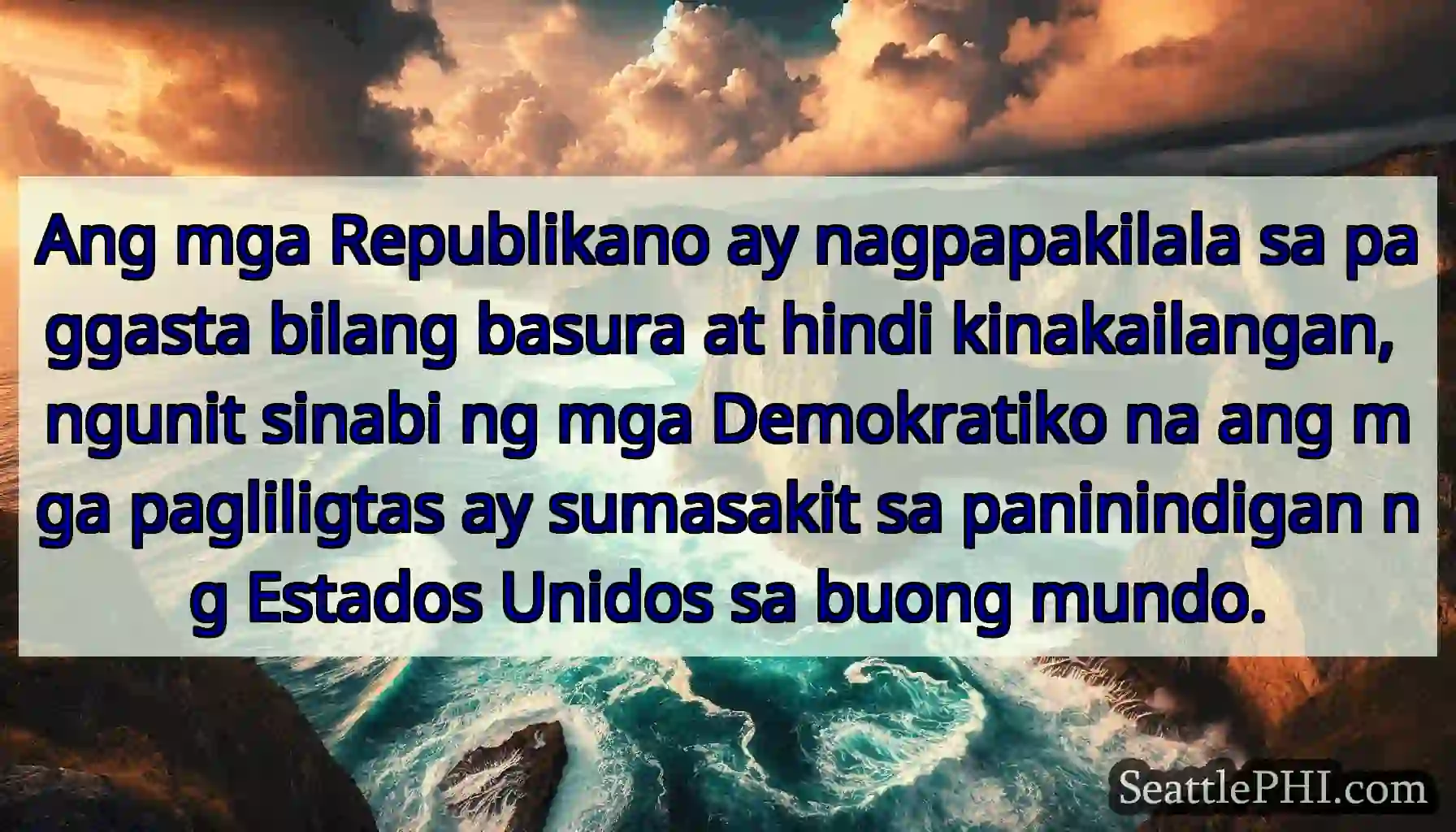 Ang mga Republikano ay nagpapakilala sa paggasta