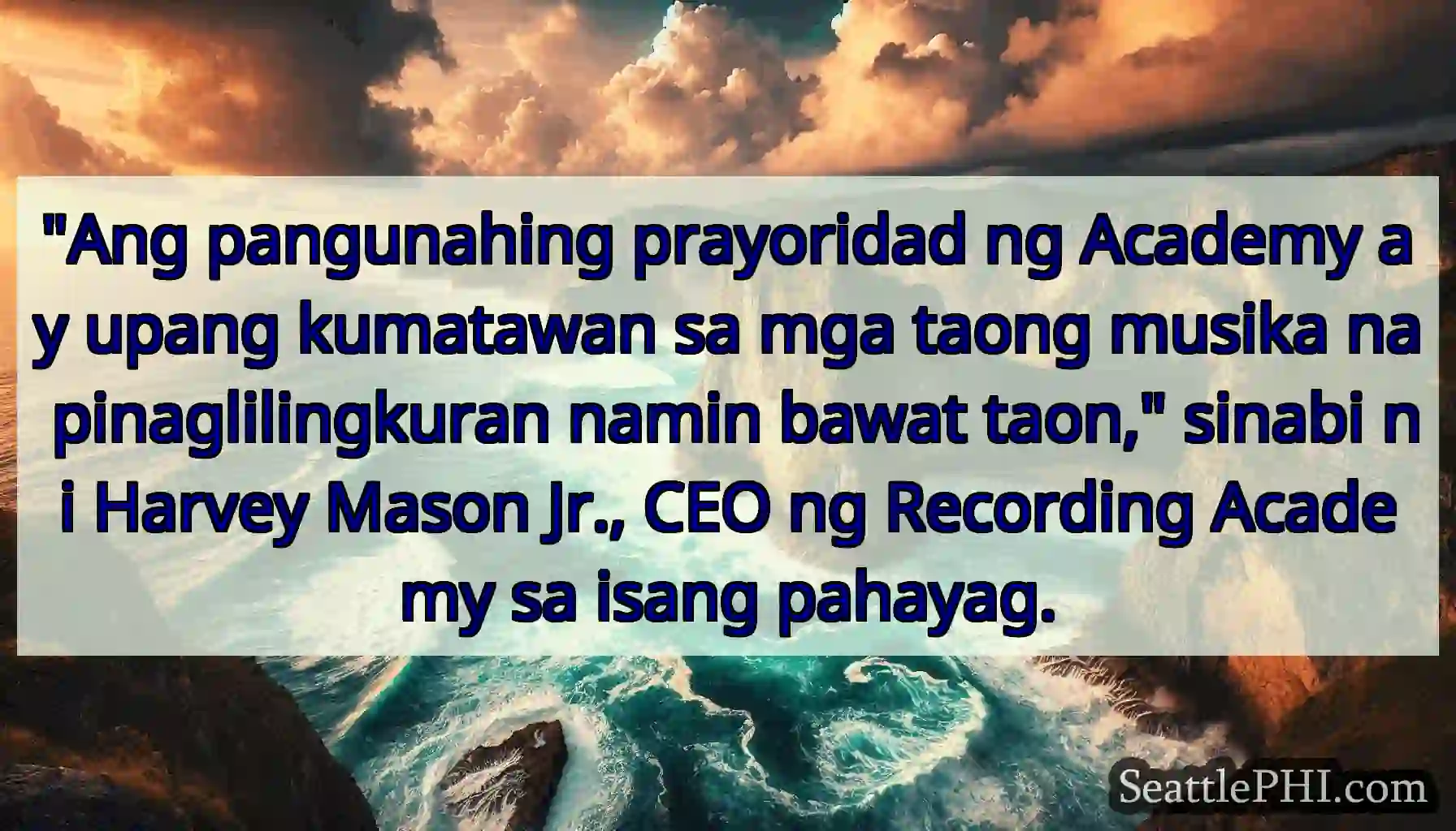 Ang pangunahing prayoridad ng Academy ay upang