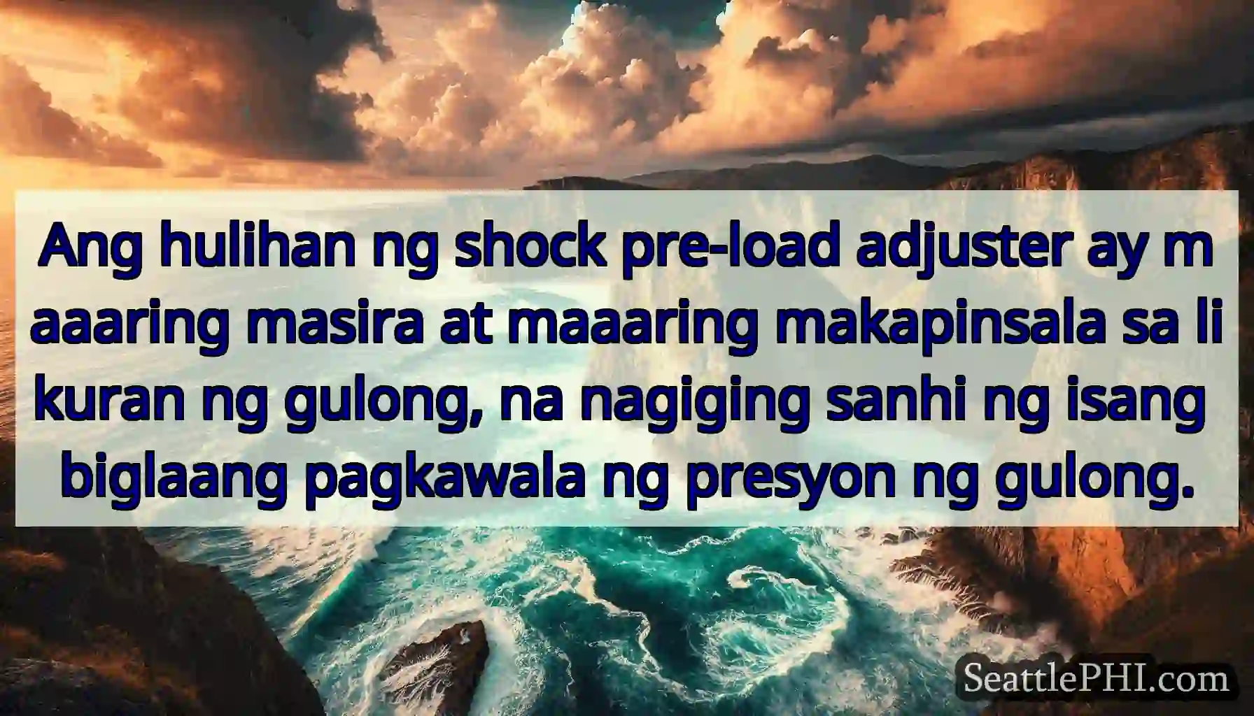 Ang hulihan ng shock pre-load adjuster ay