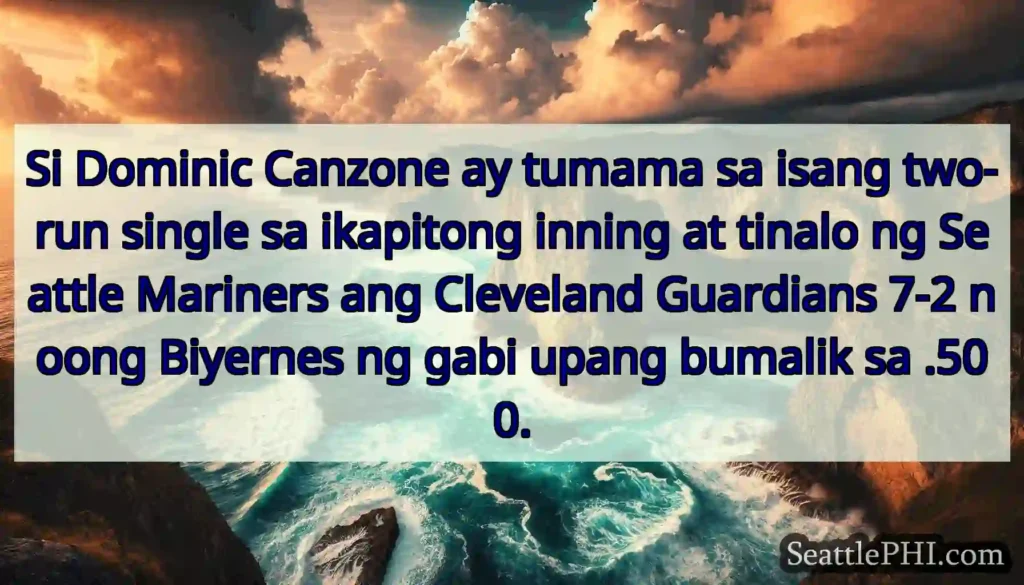 Si Dominic Canzone ay tumama sa isang two-run