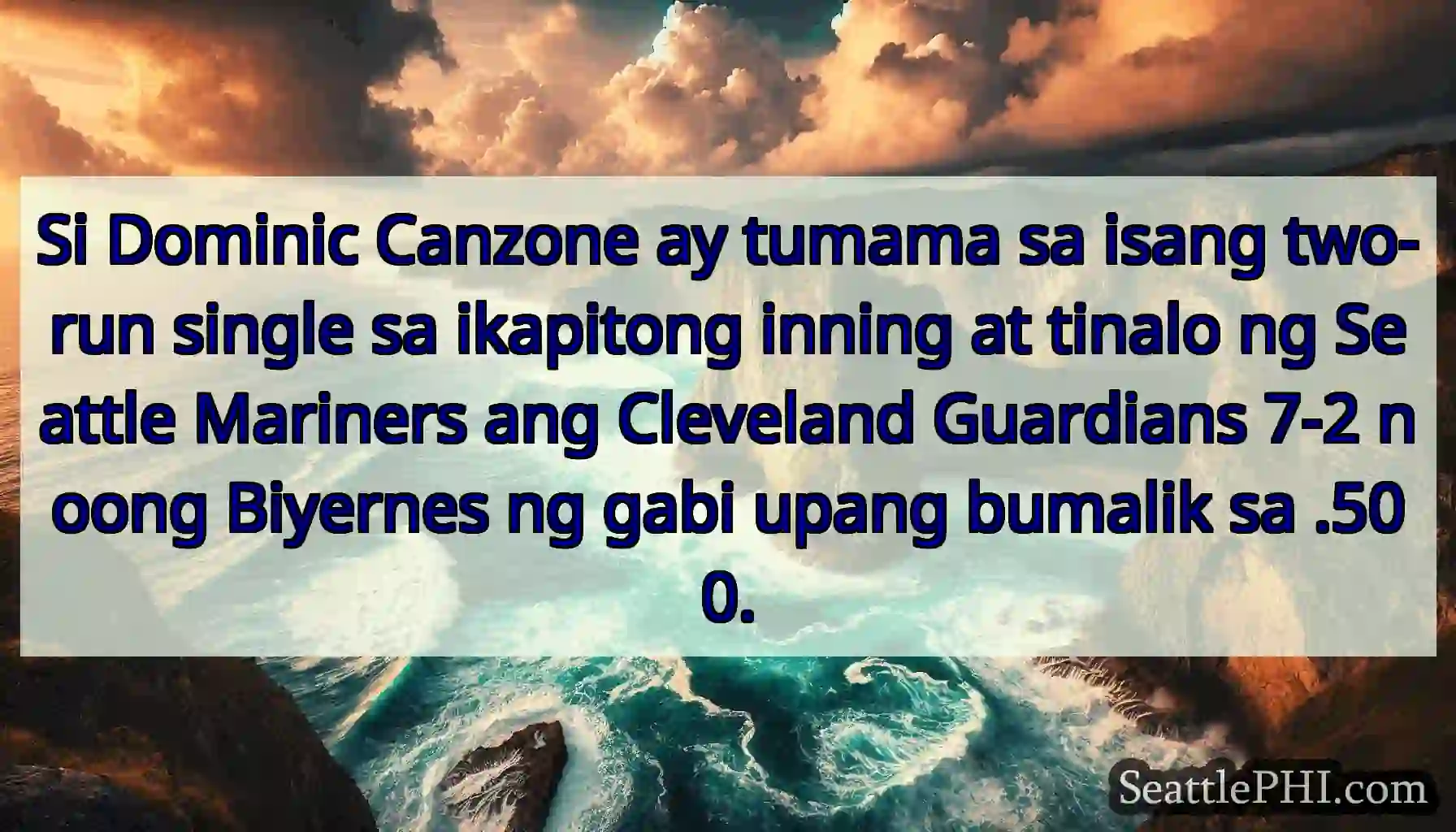 Si Dominic Canzone ay tumama sa isang two-run