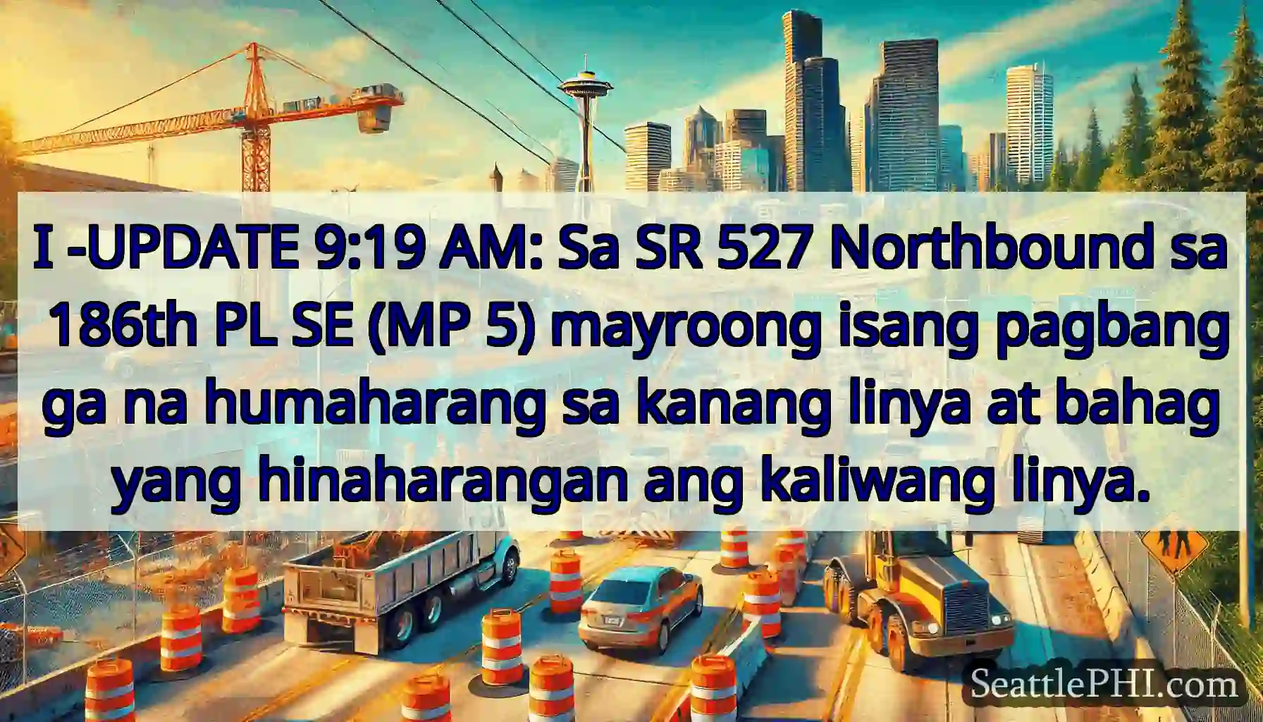 I -UPDATE 9:19 AM: Sa SR 527 Northbound sa 186th