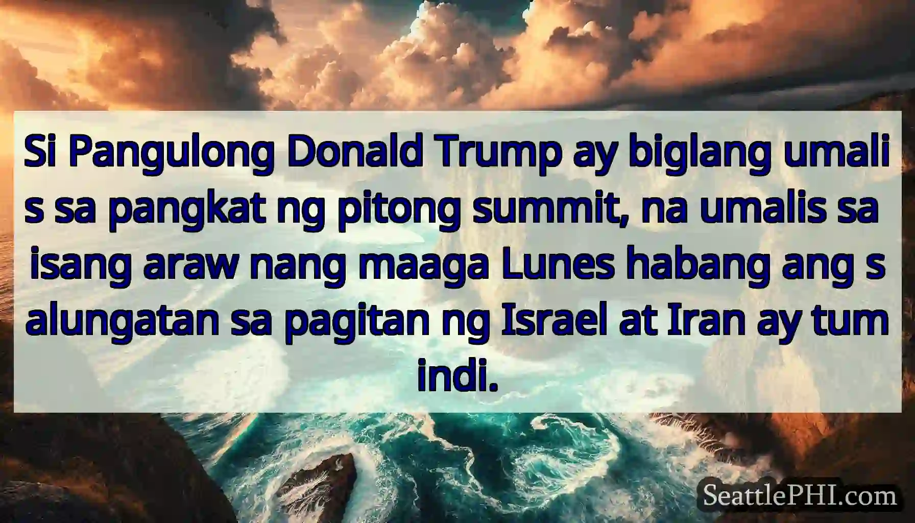 Si Pangulong Donald Trump ay biglang umalis sa
