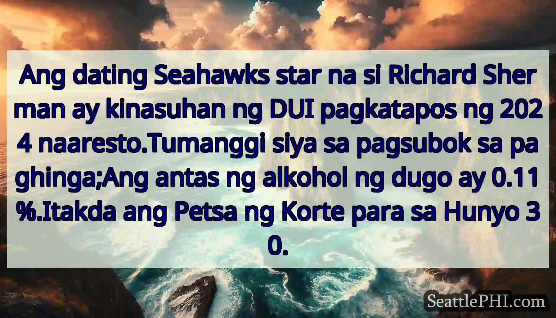 Ang dating Seahawks star na si Richard Sherman ay