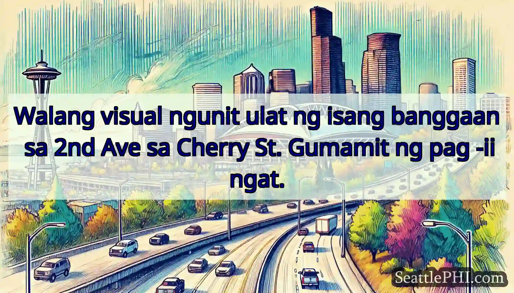 Walang visual ngunit ulat ng isang banggaan sa