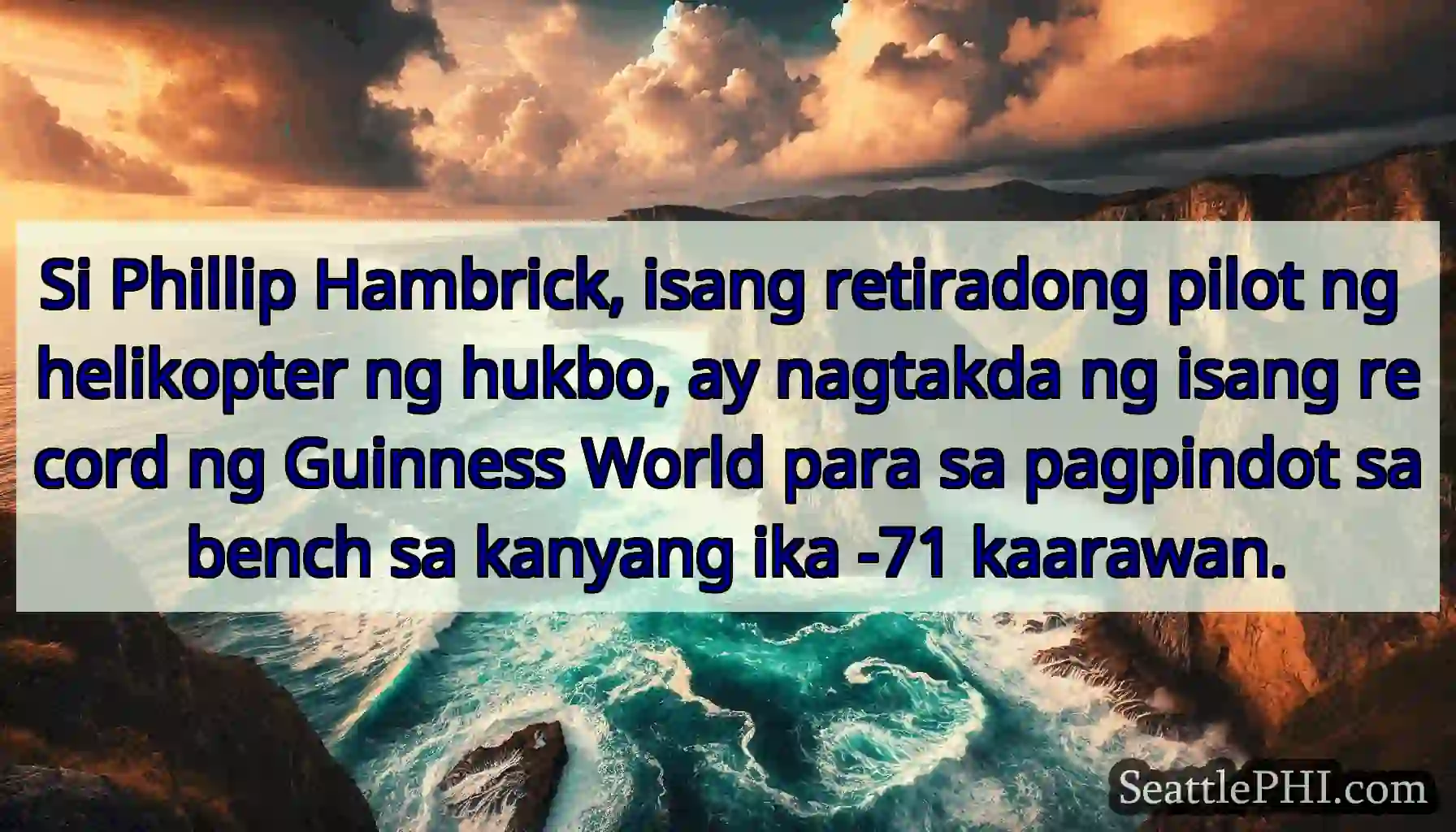 Si Phillip Hambrick, isang retiradong pilot ng