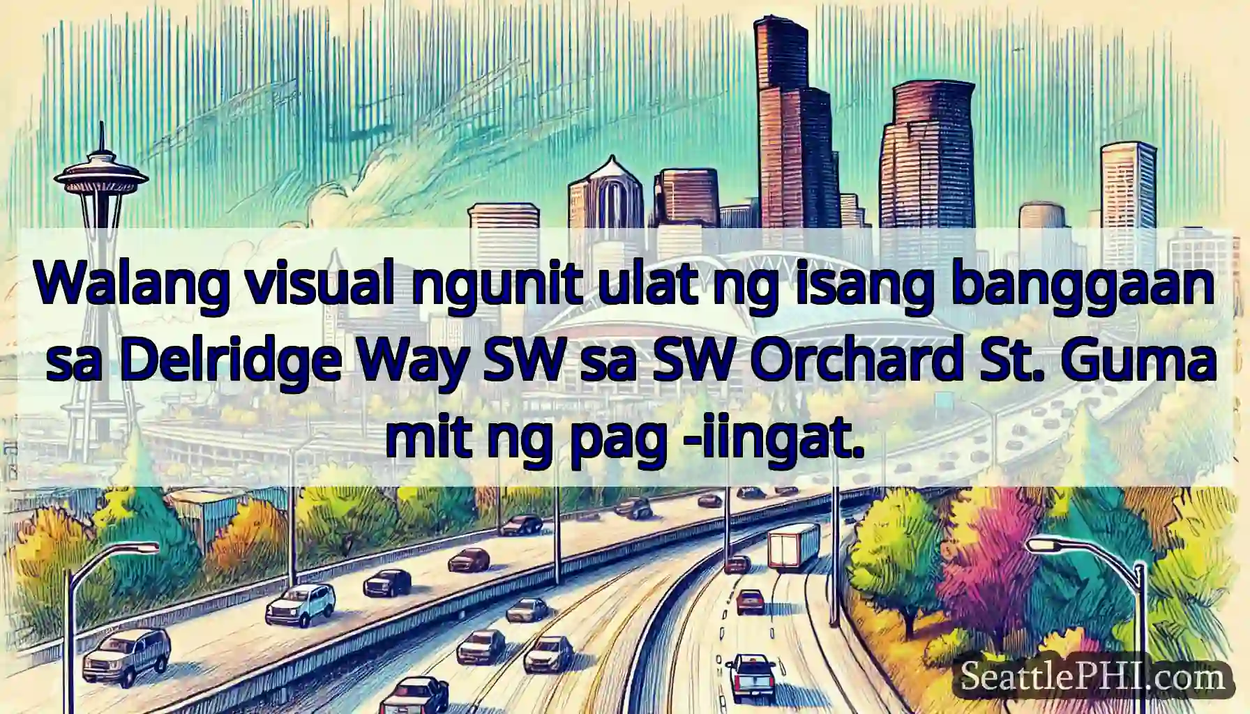 Walang visual ngunit ulat ng isang banggaan sa