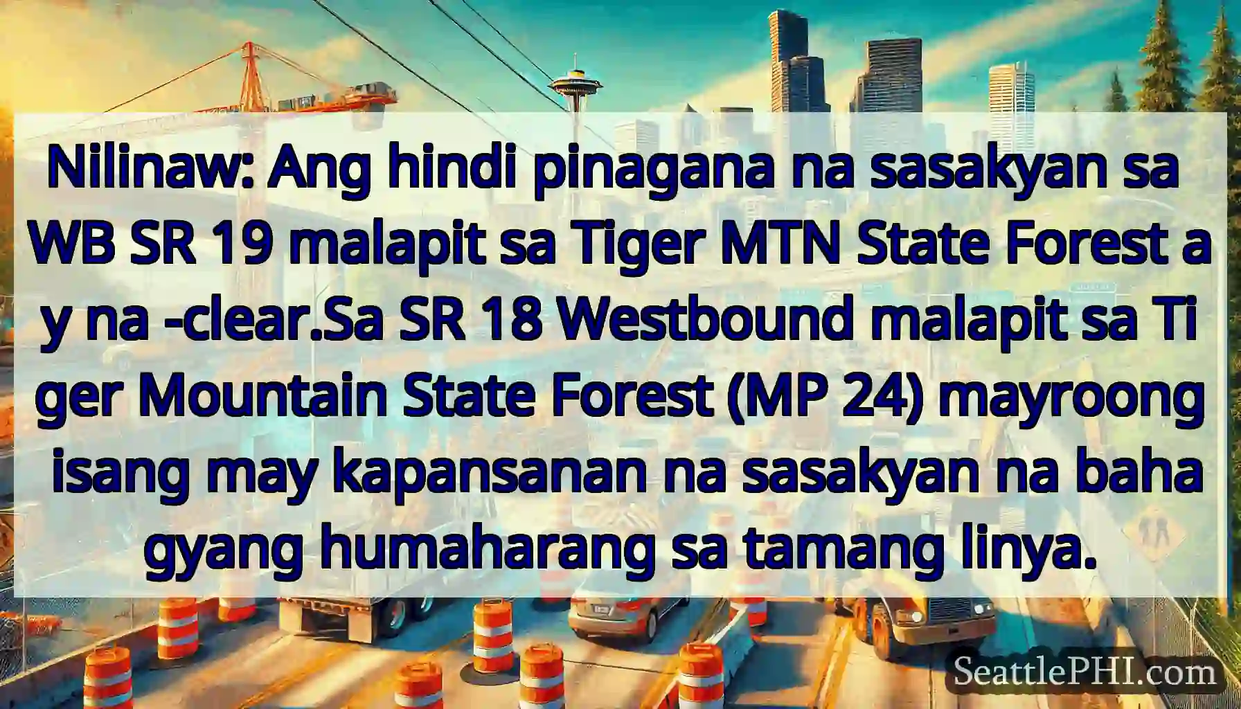 Nilinaw: Ang hindi pinagana na sasakyan sa WB SR