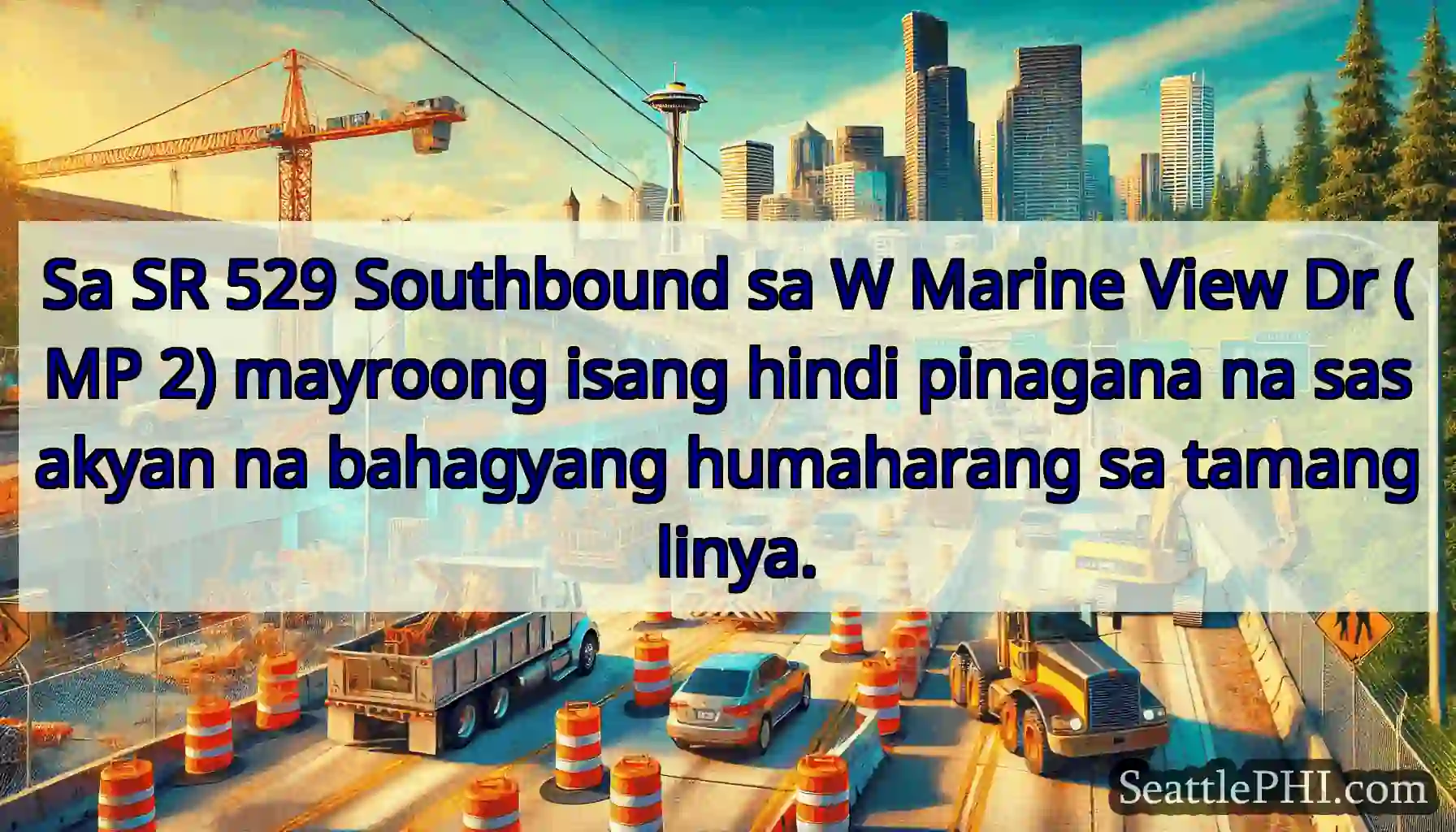 Sa SR 529 Southbound sa W Marine View Dr (MP 2)