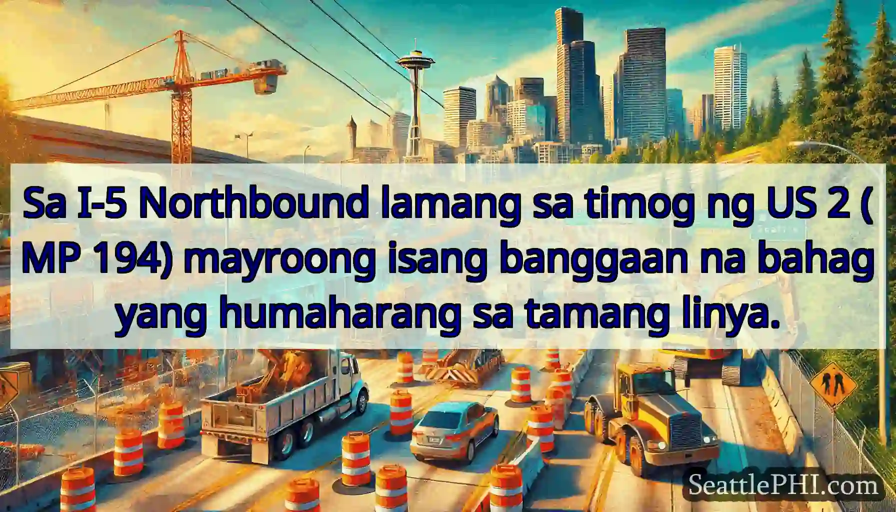 Sa I-5 Northbound lamang sa timog ng US 2 (MP