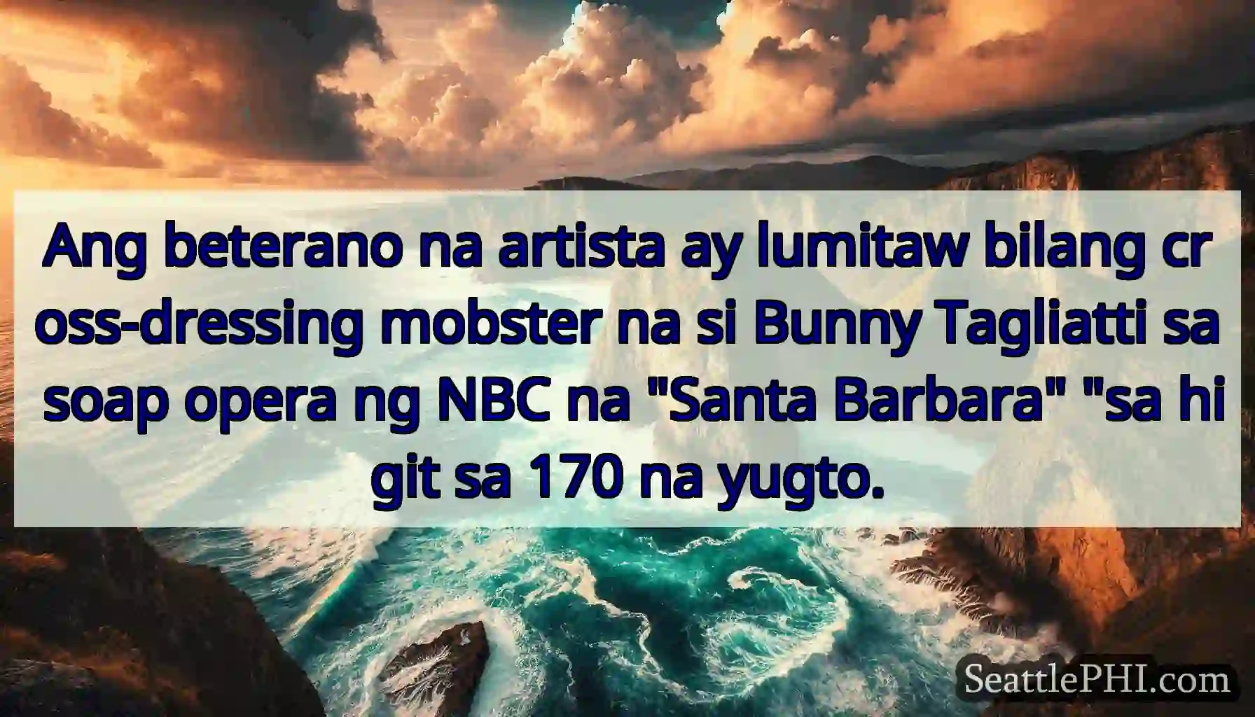 Ang beterano na artista ay lumitaw bilang