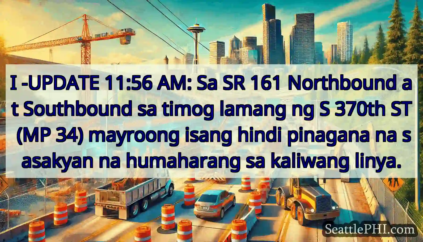 I -UPDATE 11:56 AM: Sa SR 161 Northbound at
