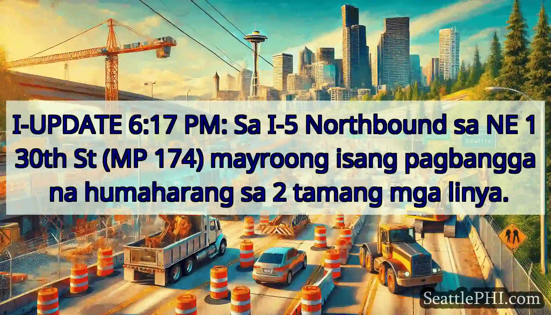 I-UPDATE 6:17 PM: Sa I-5 Northbound sa NE 130th