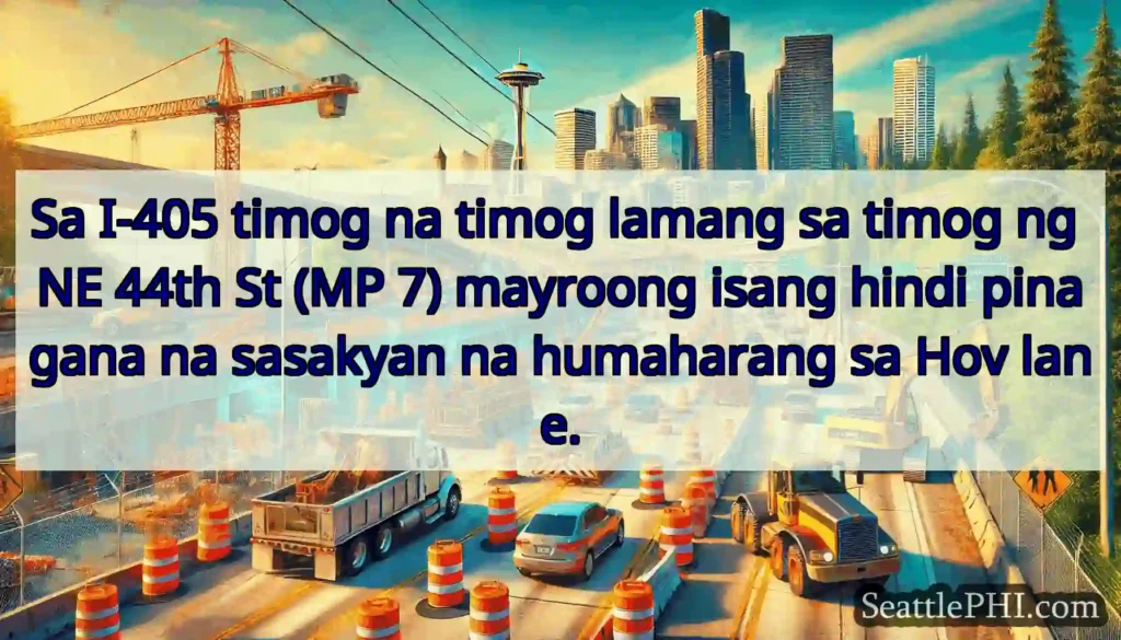 Sa I-405 timog na timog lamang sa timog ng NE
