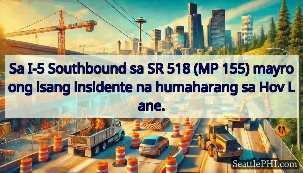 Sa I-5 Southbound sa SR 518 (MP 155) mayroong