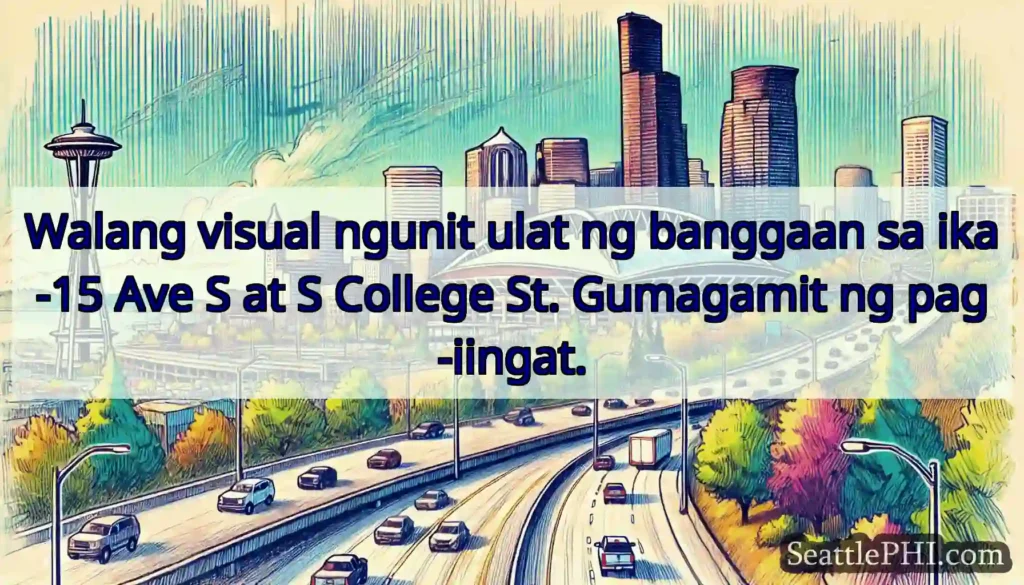 Walang visual ngunit ulat ng banggaan sa ika -15