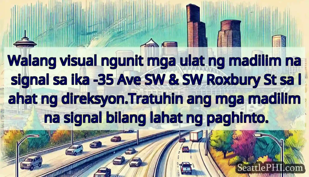 Walang visual ngunit mga ulat ng madilim na
