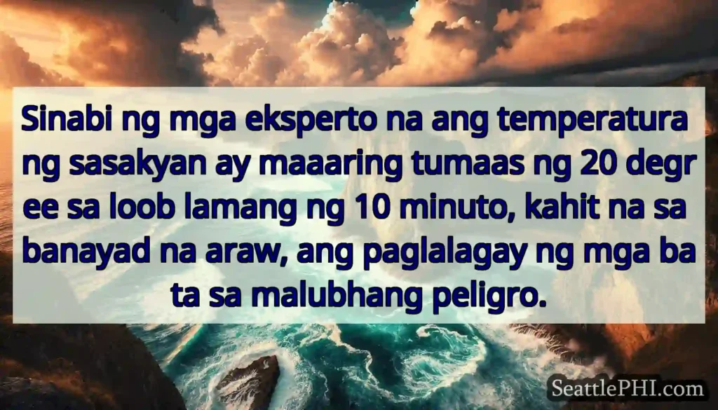 Sinabi ng mga eksperto na ang temperatura ng