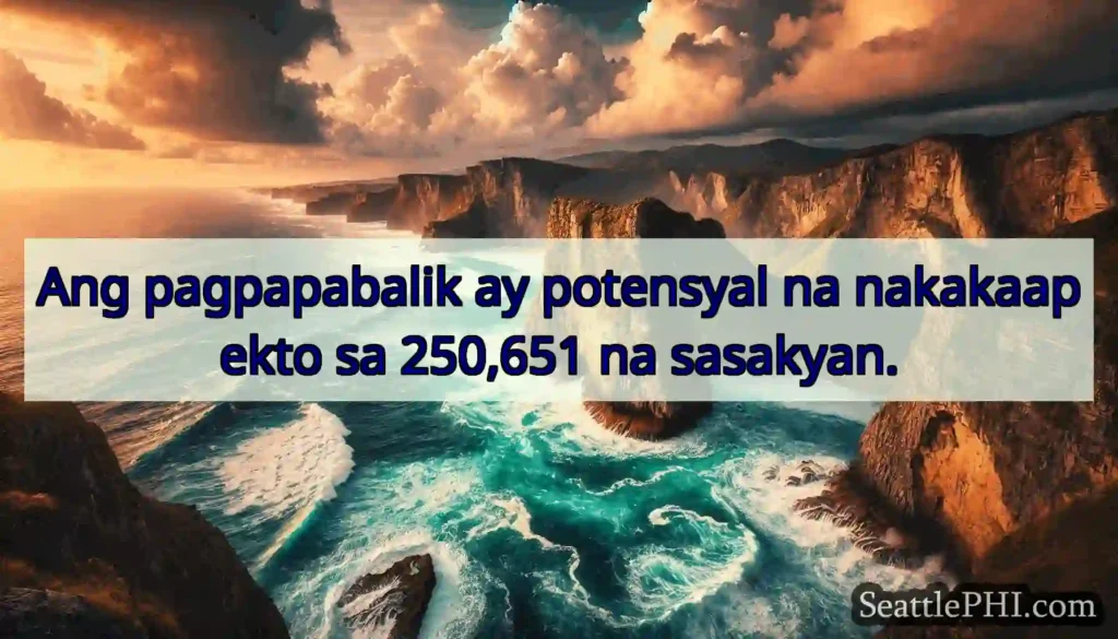 Ang pagpapabalik ay potensyal na nakakaapekto sa