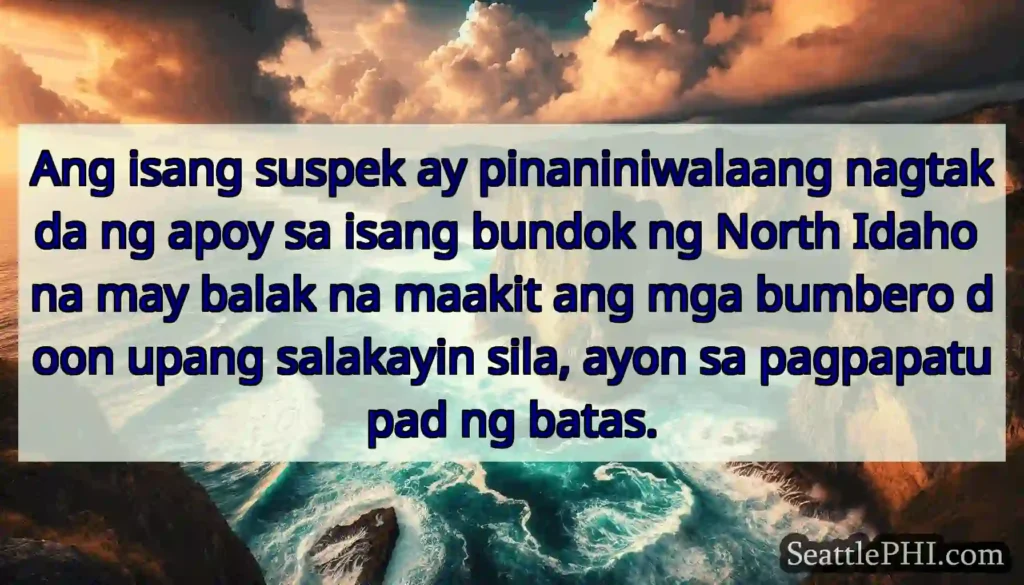 Ang isang suspek ay pinaniniwalaang nagtakda ng