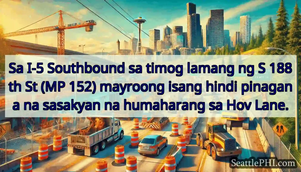Sa I-5 Southbound sa timog lamang ng S 188th St