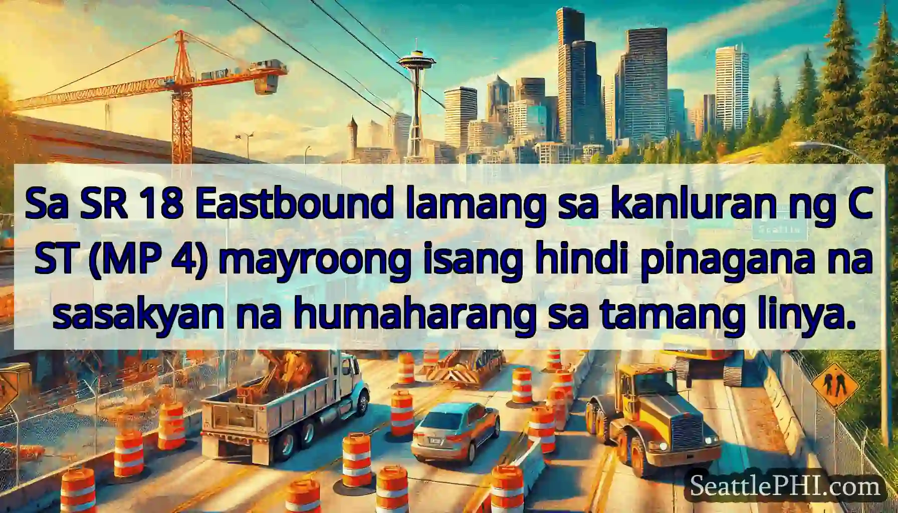 Sa SR 18 Eastbound lamang sa kanluran ng C ST (MP