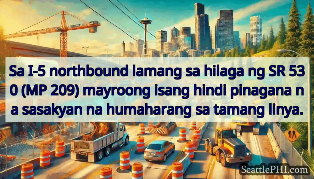 Sa I-5 northbound lamang sa hilaga ng SR 530 (MP