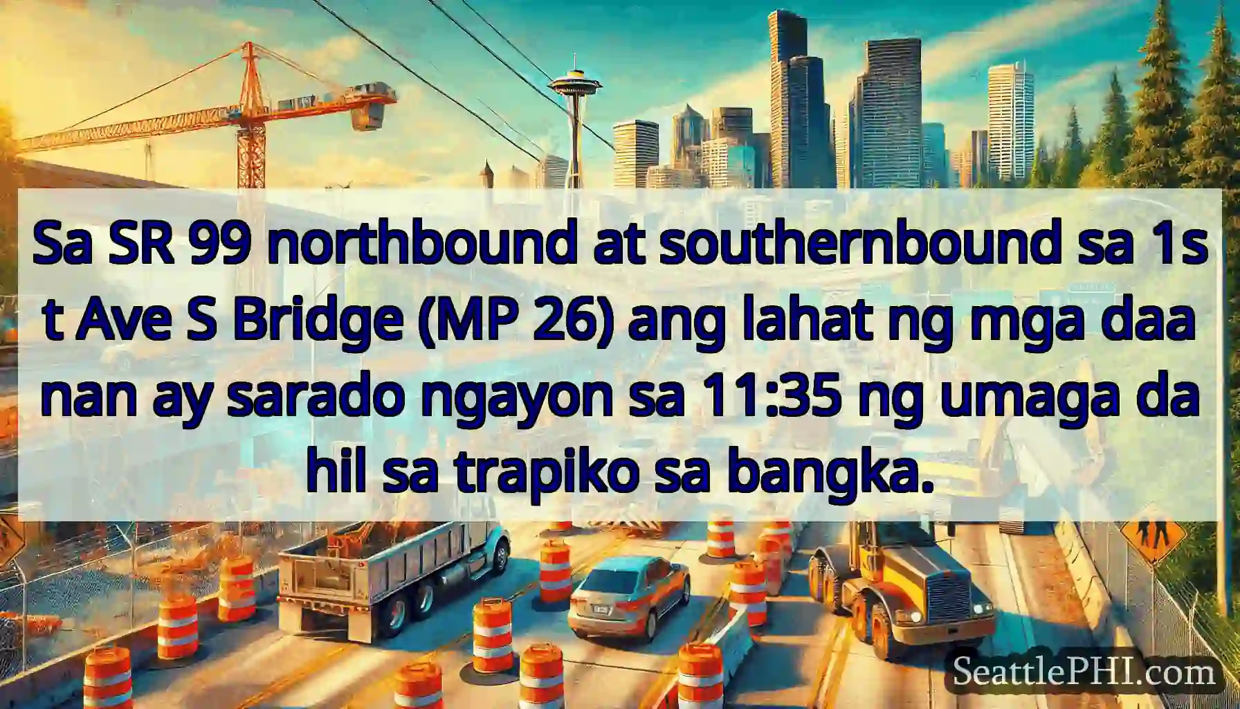 Sa SR 99 northbound at southernbound sa 1st Ave S