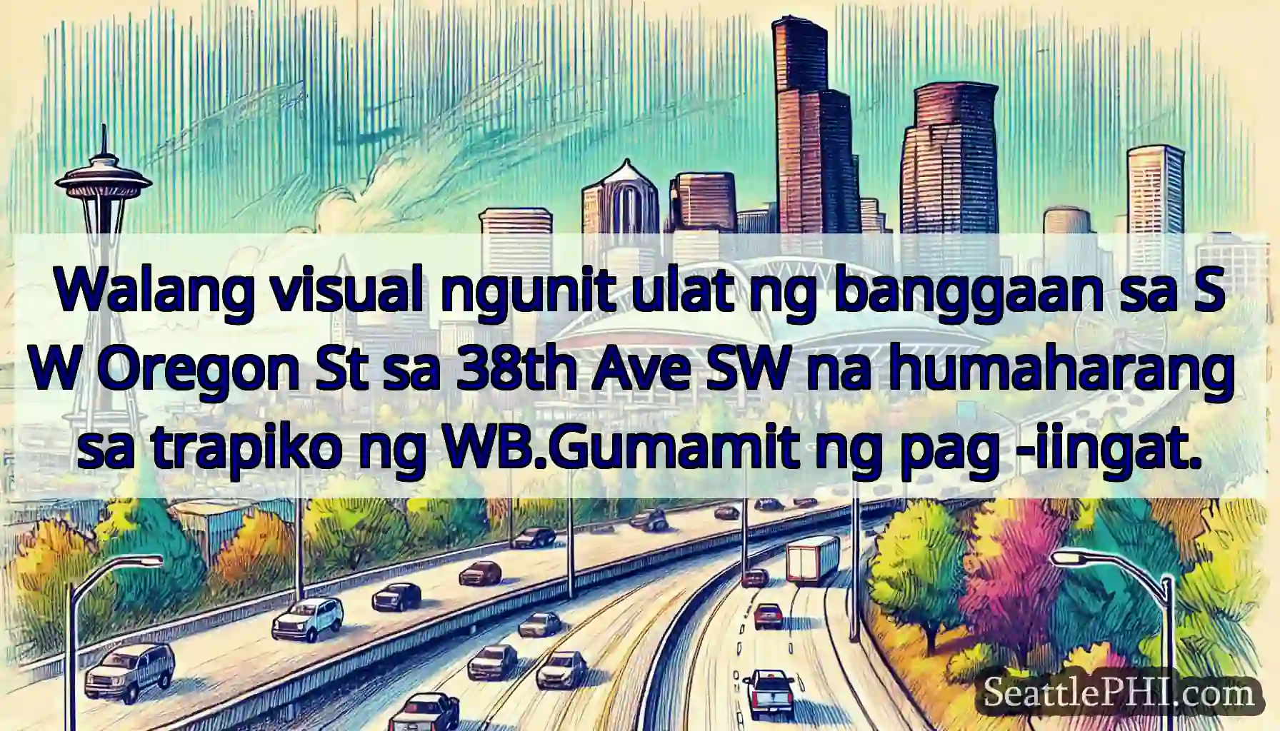 Walang visual ngunit ulat ng banggaan sa SW