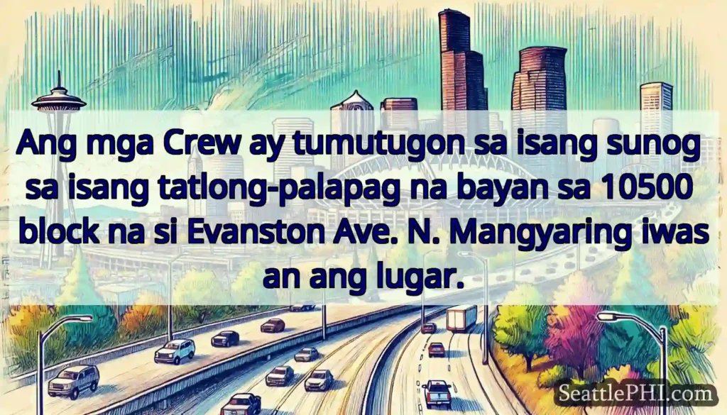 Ang mga Crew ay tumutugon sa isang sunog sa isang