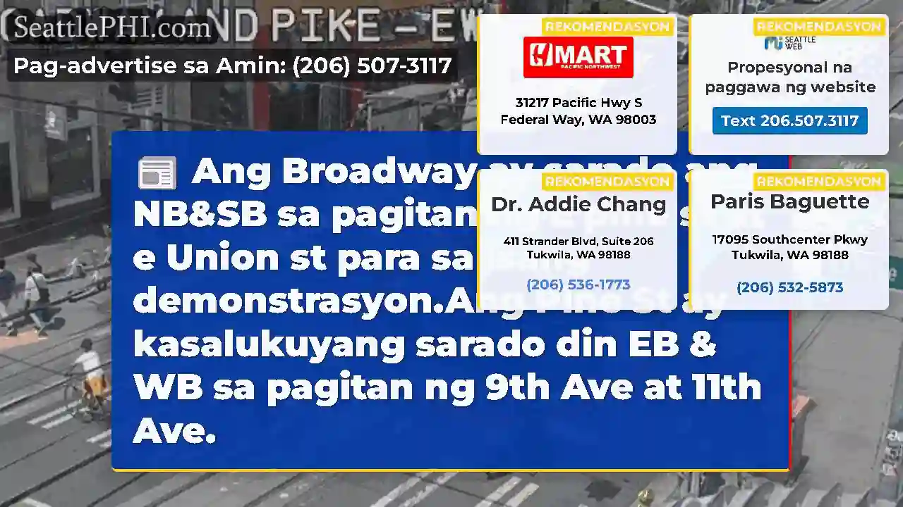 Ang Broadway ay sarado ang NB&SB sa pagitan ng E