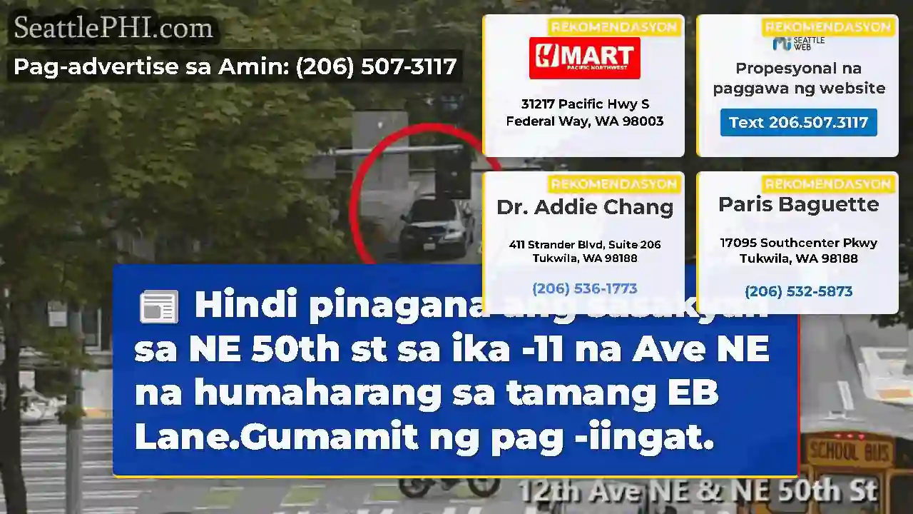 Hindi pinagana ang sasakyan sa NE 50th st sa ika