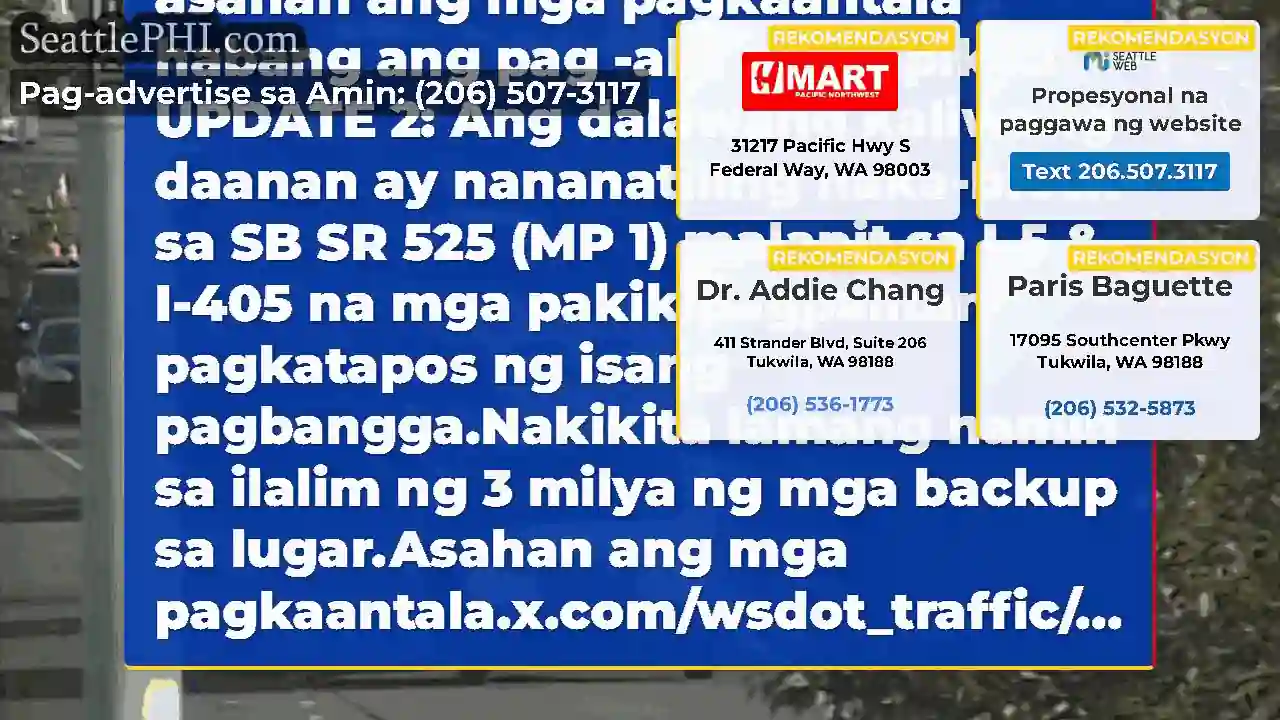 Nilinaw: Ang banggaan sa SB SR 525 malapit sa I-5
