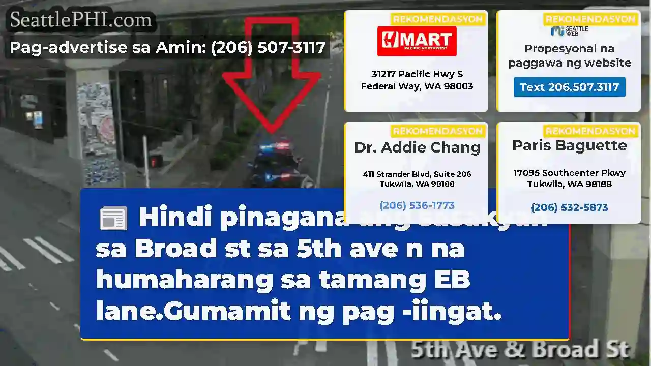 Hindi pinagana ang sasakyan sa Broad st sa 5th