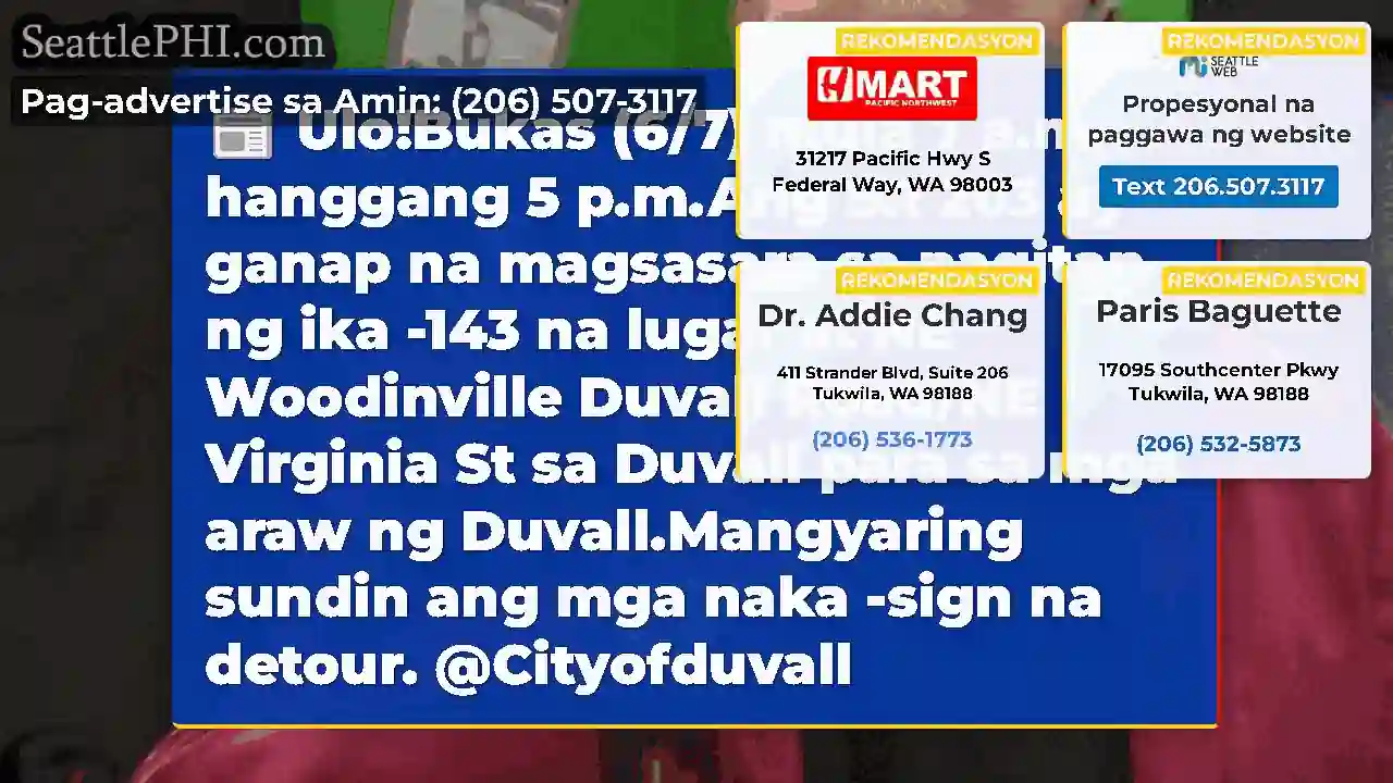 Ulo!Bukas (6/7) mula 7 a.m. hanggang 5 p.m.Ang SR