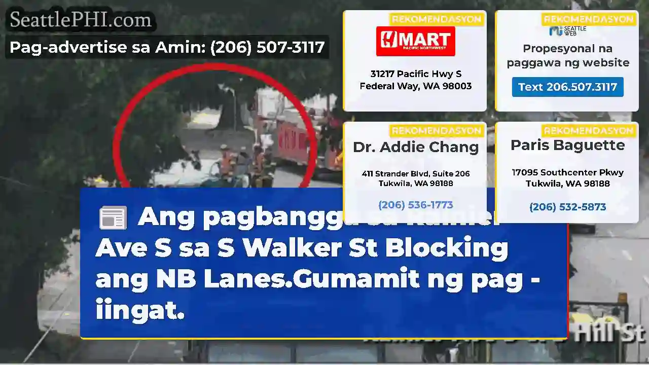 Ang pagbangga sa Rainier Ave S sa S Walker St