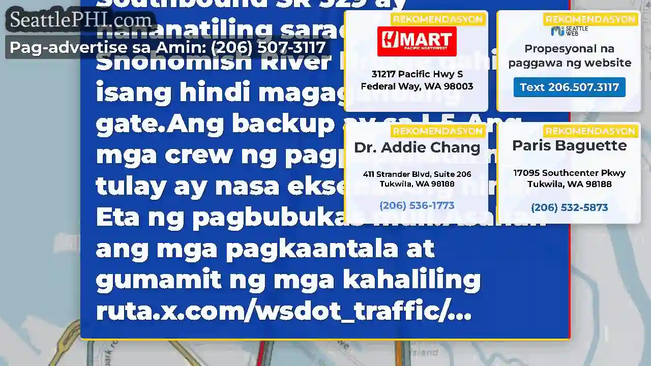 Nilinaw: Ang lahat ng mga daanan ng Southbound SR
