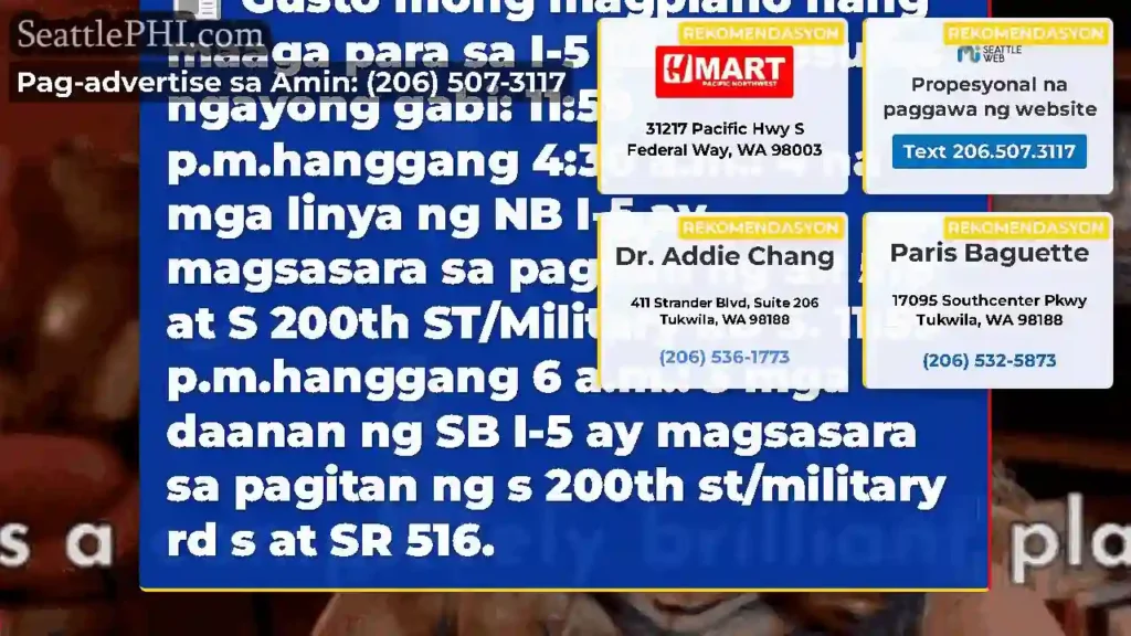 Gusto mong magplano nang maaga para sa I-5 Lane