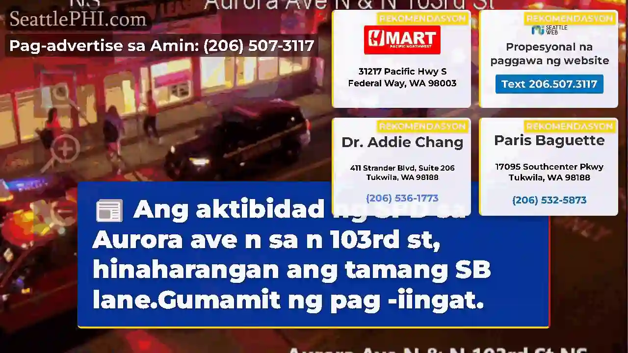 Ang aktibidad ng SPD sa Aurora ave n sa n 103rd