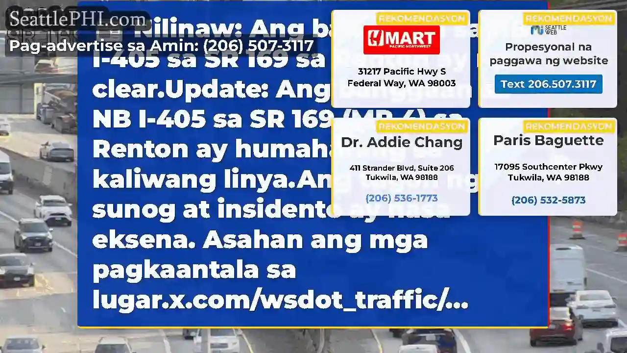 Nilinaw: Ang banggaan sa NB I-405 sa SR 169 sa