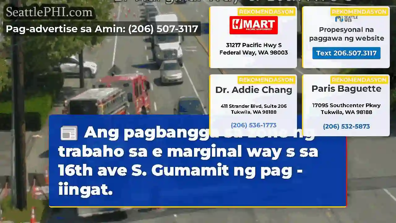 Ang pagbangga sa zone ng trabaho sa e marginal