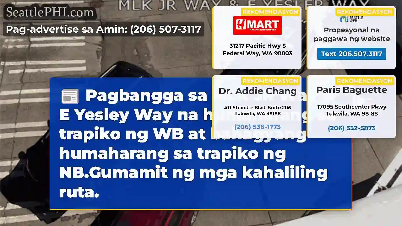 Pagbangga sa MLK JR Way & E Yesley Way na